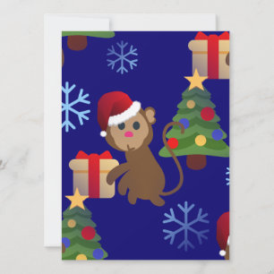 weihnachtsmann Weihnachtsaffe Emoji Feiertagskarte