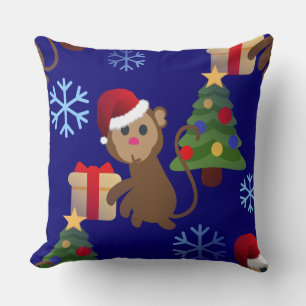 weihnachtsmann Weihnachtsaffe Emoji Kissen