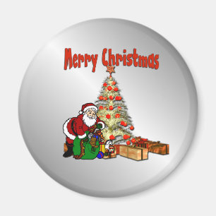 Weihnachtsmann-Weihnachtsbaum Magnet