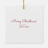 Weihnachtsmann, Weihnachtsbaum und Geschenke nach Keramikornament (Rückseite)