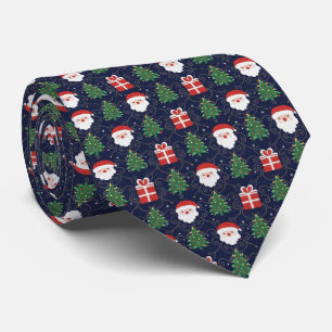 Weihnachtsmann Weihnachtsbäume und Geschenke Krawatte
