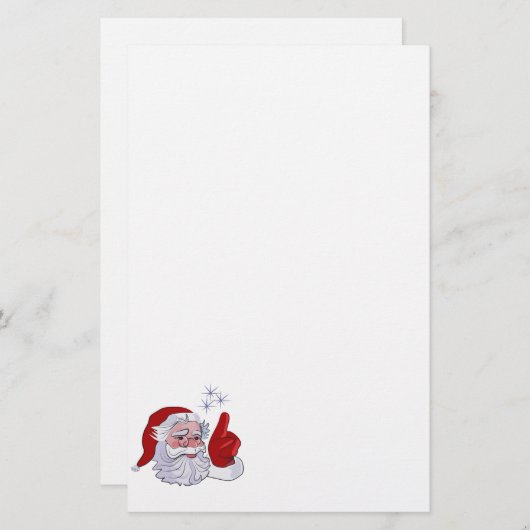 Weihnachtsmann-Weihnachtsbriefpapier Briefpapier (Vorne/Hinten)