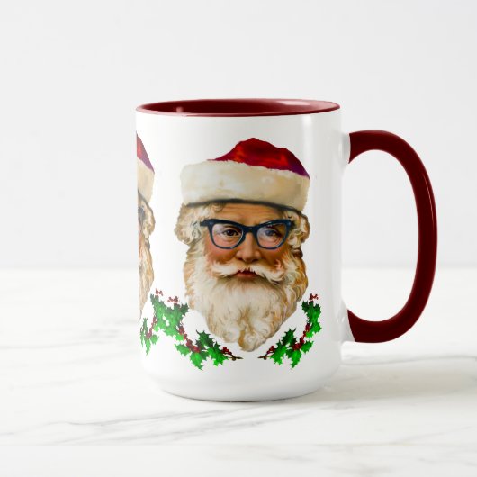 Weihnachtsmann & Weihnachtsdesign Tasse (Rechts)