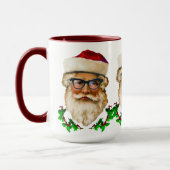Weihnachtsmann & Weihnachtsdesign Tasse (Links)