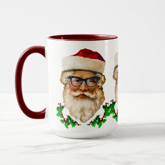 Weihnachtsmann & Weihnachtsdesign Tasse (Links)