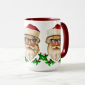 Weihnachtsmann & Weihnachtsdesign Tasse (VorderseiteRechts)