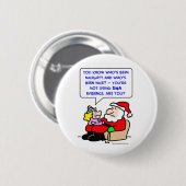 Weihnachtsmann-Weihnachtsdna-Beweis Button (Vorne & Hinten)