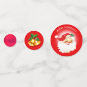 Weihnachtsmann, Weihnachtself & Glocken Konfetti (Rückseiten)