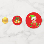 Weihnachtsmann, Weihnachtself, Nutcracker & Bells Konfetti (Vorderseiten)