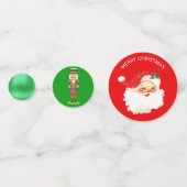 Weihnachtsmann, Weihnachtself, Nutcracker & Bells Konfetti (Rückseiten)