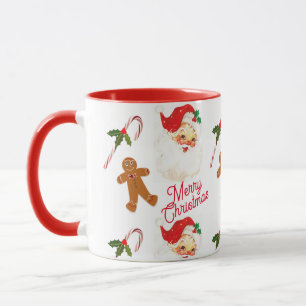Weihnachtsmann Weihnachtsfeiertag im Vintage-Stil Tasse