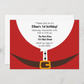 Weihnachtsmann-Weihnachtsgeburtstags-Party Einladung (Vorne/Hinten)