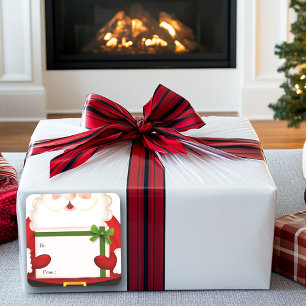 Weihnachtsmann, Weihnachtsgeschenk-Aufkleber Quadratischer Aufkleber