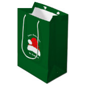 Weihnachtsmann Weihnachtsgeschenk Mittlere Geschenktüte (Vorderseite Schrägansicht)