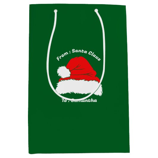 Weihnachtsmann Weihnachtsgeschenk Mittlere Geschenktüte (Vorderseite)