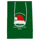 Weihnachtsmann Weihnachtsgeschenk Mittlere Geschenktüte (Rückseite)