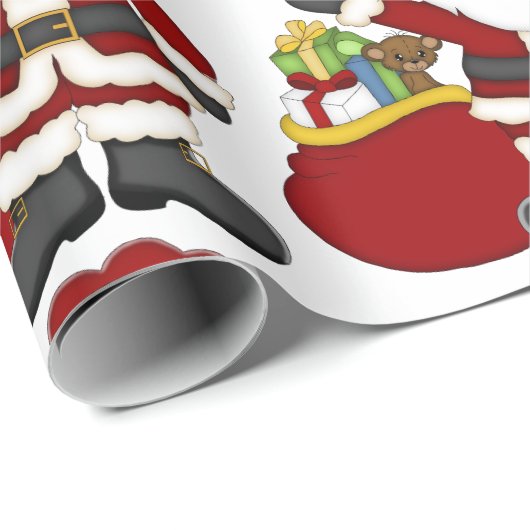 Weihnachtsmann-Weihnachtsgeschenk-Verpackung Geschenkpapier (Rolleneckpunkt)