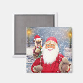 Weihnachtsmann Weihnachtsgeschenke Mops Dog Magnet (Vorderseite/Rückseite)