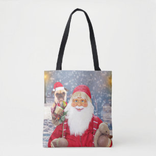 Weihnachtsmann Weihnachtsgeschenke Mops Dog Tasche