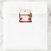 Weihnachtsmann, Weihnachtsgeschenksticker Quadratischer Aufkleber (Tasche)