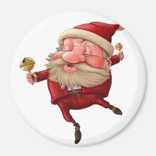 Weihnachtsmann-Weihnachtsglockentanzen Magnet