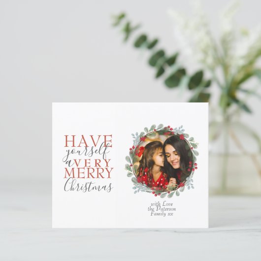 Weihnachtsmann-Weihnachtskarte (Stehend Vorderseite)