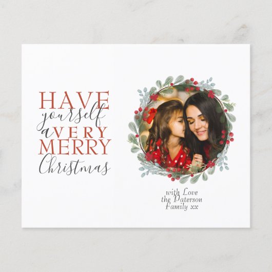 Weihnachtsmann-Weihnachtskarte (Vorderseite)