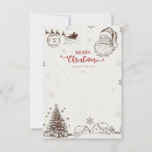 🎅 Weihnachtsmann Weihnachtskarte Einladung (Vorderseite)