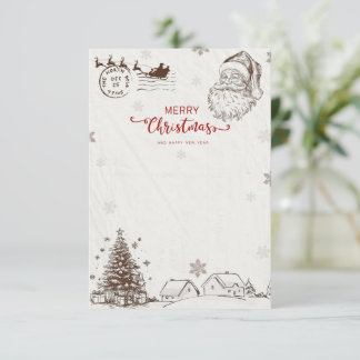 🎅 Weihnachtsmann Weihnachtskarte Einladung