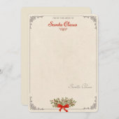 🎅 Weihnachtsmann Weihnachtskarte Einladung (Vorne/Hinten)