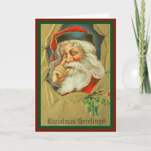 Weihnachtsmann - Weihnachtskarte Feiertagskarte (Vorderseite)
