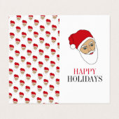 Weihnachtsmann, Weihnachtskarte für das Foto Visitenkarten (Außenseite Aufgefaltet)