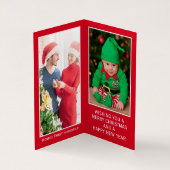 Weihnachtsmann, Weihnachtskarte für das Foto Visitenkarten (Innenseite)