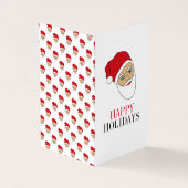 Weihnachtsmann, Weihnachtskarte für das Foto Visitenkarten (Vorderseite)