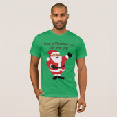 Weihnachtsmann Weihnachtsmann Büro Humor Witziger T-Shirt (Vorne ganz)