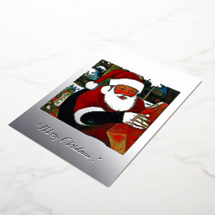 Weihnachtsmann / Weihnachtsmann Folien Feiertagskarte