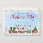 Weihnachtsmann Weihnachtsmann Kinderfest Party Einladung (Vorderseite)