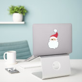 Weihnachtsmann, Weihnachtsmannmütze, Winking Santa Aufkleber (Laptop auf Schreibtisch)
