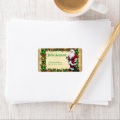 Weihnachtsmann, Weihnachtsrahmen Adressaufkleber (Insitu)