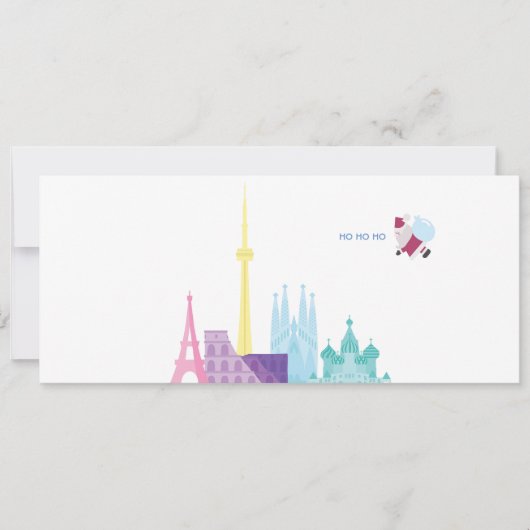 Weihnachtsmann Weihnachtsreise Reisekarte Feiertagskarte (Vorderseite)