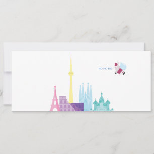 Weihnachtsmann Weihnachtsreise Reisekarte Feiertagskarte