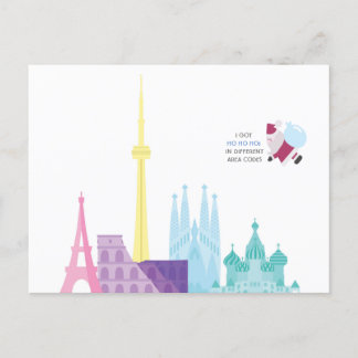 Weihnachtsmann Weihnachtsreise Reisekarte Feiertagspostkarte