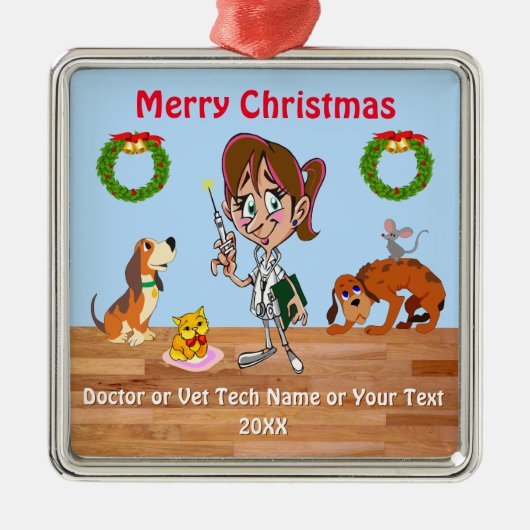 Weihnachtsmann Weihnachtsschmuck Vet Tech (Vorne)