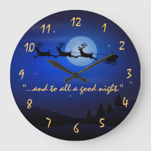 Weihnachtsmann-Weihnachtswanduhr Große Wanduhr