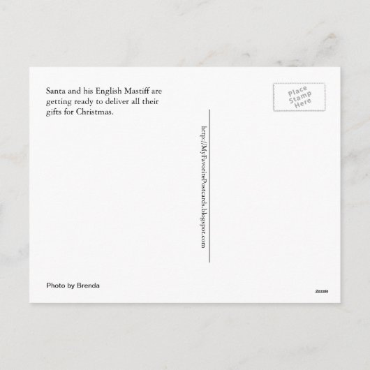 Weihnachtsmann Weihnachtsweihnachtsweihnachtspostk Feiertagspostkarte (Rückseite)