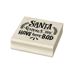 Weihnachtsmann weiß, dass du unartig warst gummistempel