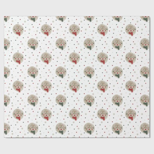 Weihnachtsmann - weiß geschenkpapier (Flach)