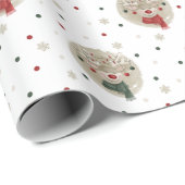 Weihnachtsmann - weiß geschenkpapier (Rolleneckpunkt)