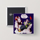 WEIHNACHTSMANN, WENIG ENGEL u. Button (Vorne & Hinten)