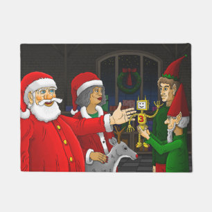 Weihnachtsmann-Werkstatt Fußmatte